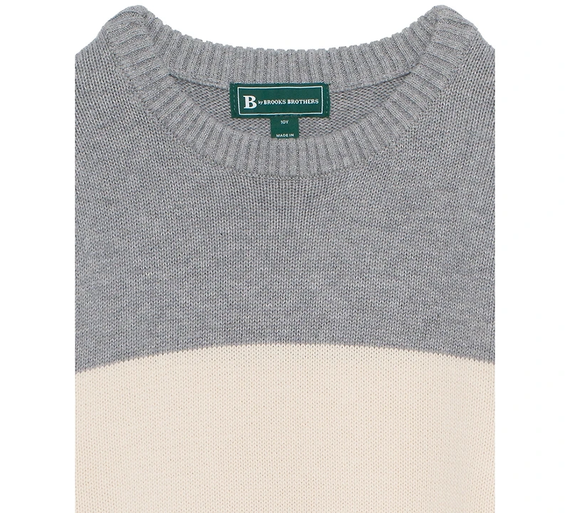 B By Brooks Brothers Big Boys Color Block Sweater