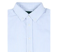 B By Brooks Brothers Big Boys Striped Woven Long Sleeve Oxford Shirt