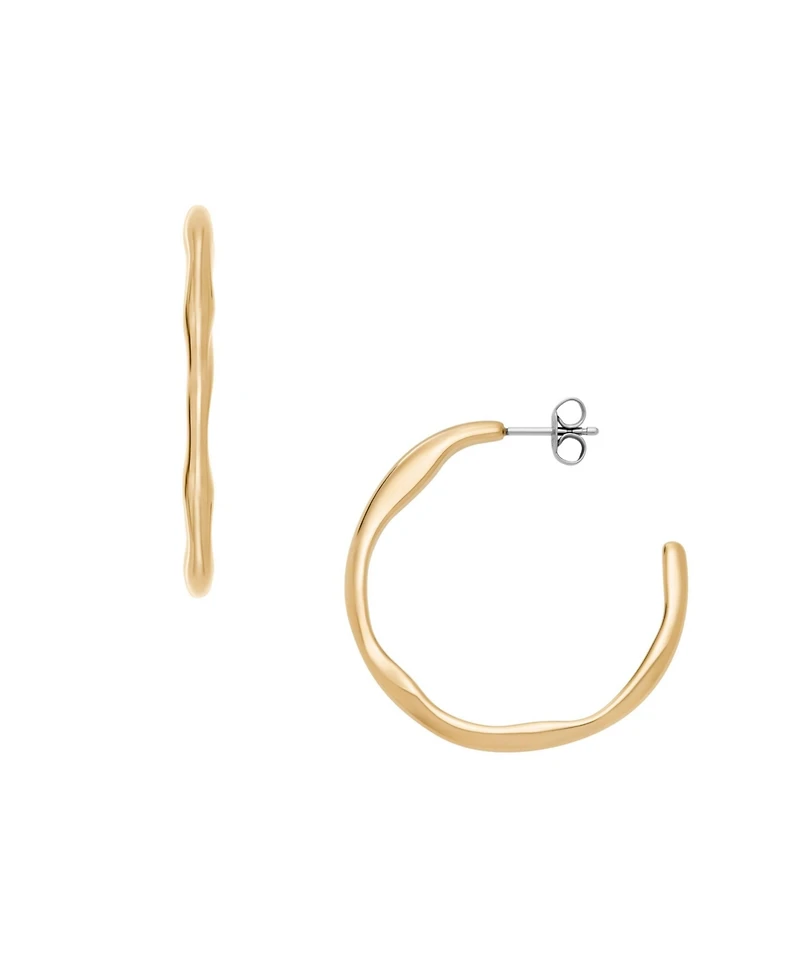 Skagen Women's Moderne Stak Gold-Tone Stainless Steel Hoop Earrings