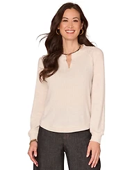 Democracy Women's Long Smocked Sleeve Top