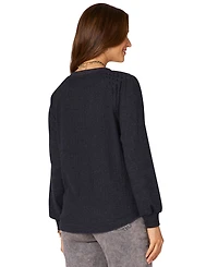 Democracy Women's Long Smocked Sleeve Top