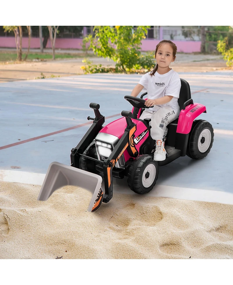 Kids Ride On Excavator Digger 12V Electric Tractor Rc w/ Digging Bucket