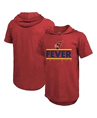Majestic Men's and Women's Red Indiana Fever Sideline Tri-Blend Hoodie T-Shirt