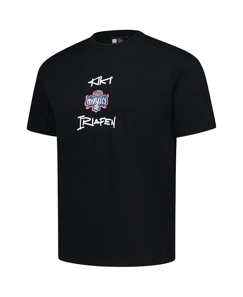 Round21 Men's and Women's Kiki Iriafen Black Washington Mystics 2025 Wnba Draft Name Number T-Shirt