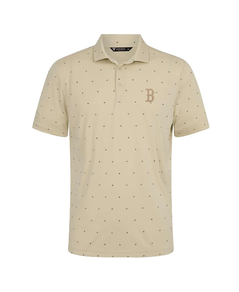 LevelWear Men's Cream Boston Red Sox Vision Polo Shirt