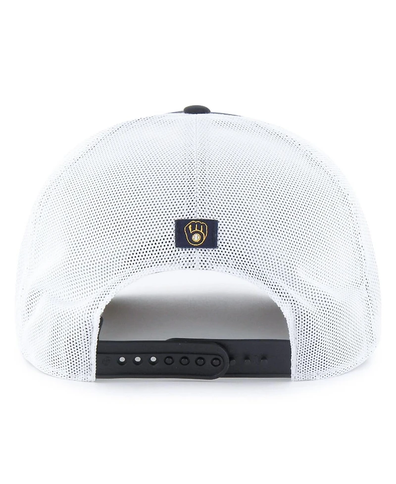 '47 Brand Men's Navy Milwaukee Brewers Brrr Downburst Mesh Hitch Adjustable Hat