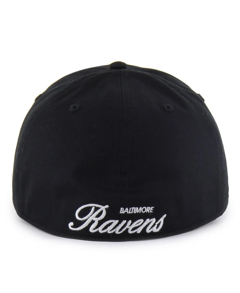 '47 Brand Men's Black Baltimore Ravens Foundational Franchise Fitted Hat