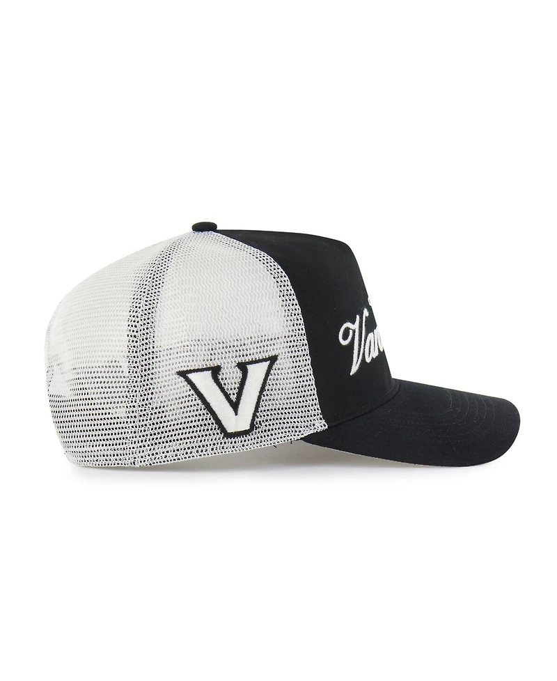 '47 Brand Men's and Women's Black Vanderbilt Commodores Contemporary Basics Foundation Trucker Hitch Adjustable Hat