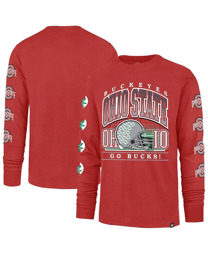 '47 Brand Men's Red Ohio State Buckeyes Go Big Long Sleeve T-Shirt