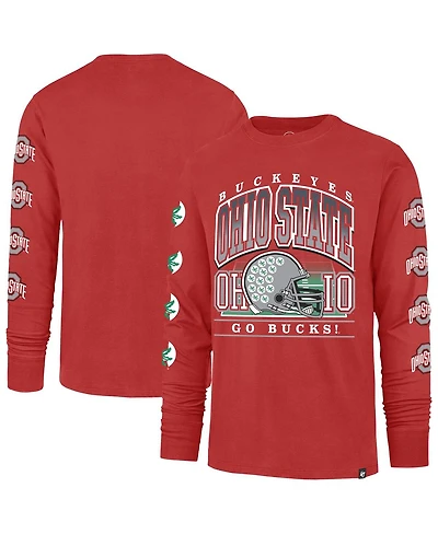 '47 Brand Men's Red Ohio State Buckeyes Go Big Long Sleeve T-Shirt