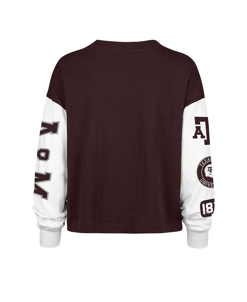 '47 Brand Women's Maroon Texas A&M Aggies Sydney Long Sleeve T-Shirt