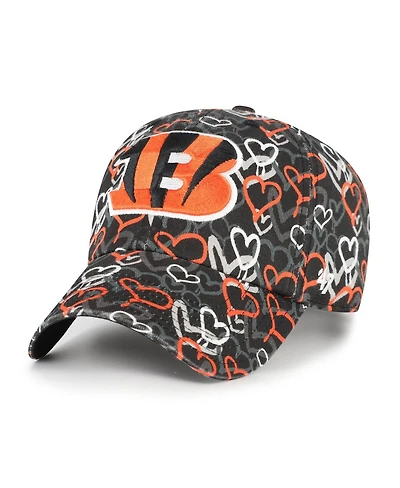 '47 Brand Big Girls Black Cincinnati Bengals Mural Clean Up Adjustable Hat