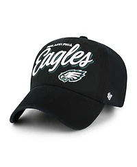'47 Brand Women's Black Philadelphia Eagles Ariana Clean Up Adjustable Hat