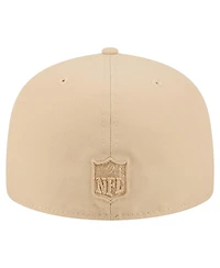 New Era Men's Beige Baltimore Ravens Color Pack A-Frame 59FIFTY Fitted Hat