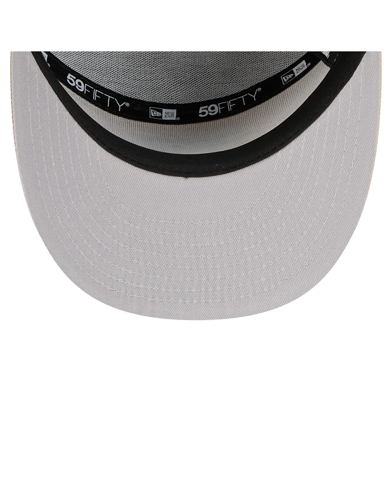 New Era Men's Light Beige/Olive Las Vegas Raiders Two-Tone Color Pack Split Panel 59FIFTY Fitted Hat