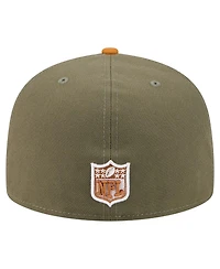 New Era Men's Olive/Brown Green Bay Packers Color Pack A-Frame 59FIFTY Fitted Hat
