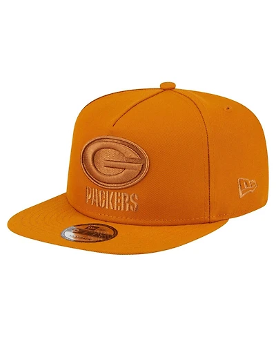 New Era Men's Brown Green Bay Packers Color Pack A-Frame 9FIFTY Snapback Hat