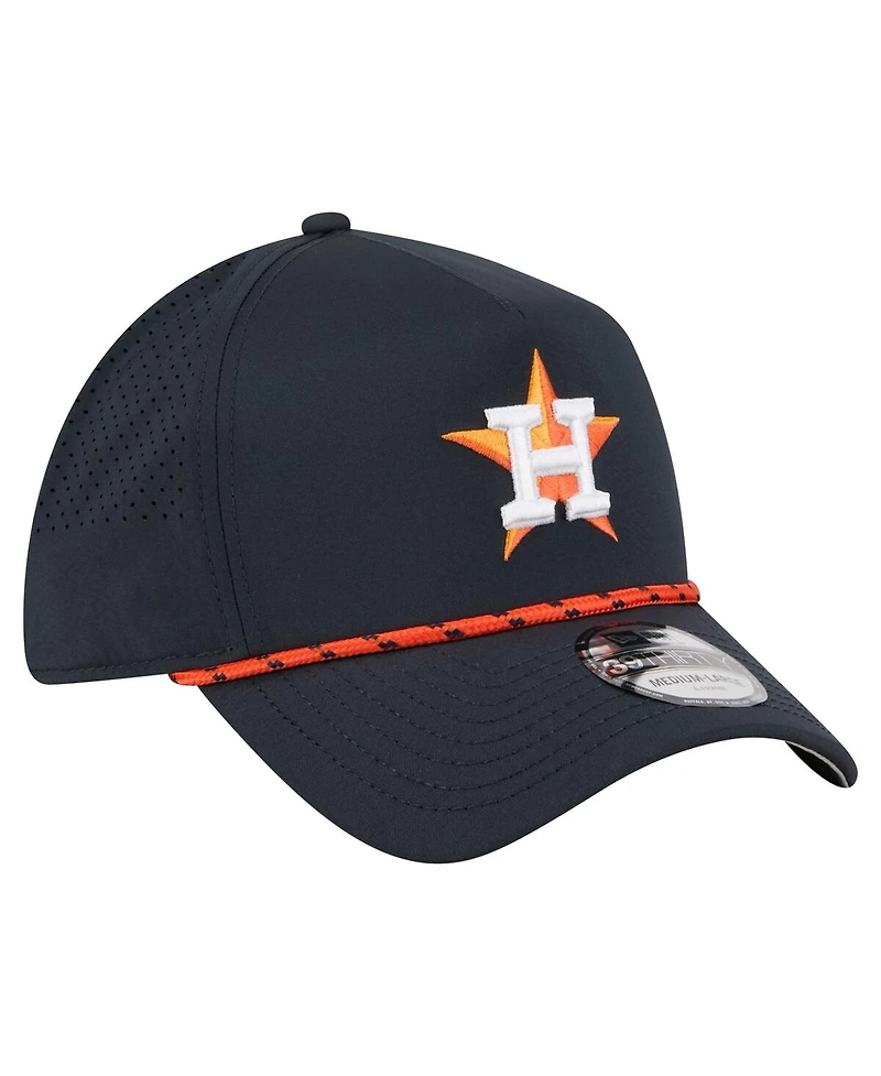 New Era Men's Navy Houston Astros 39THIRTY A-Frame Perforated Flex Hat