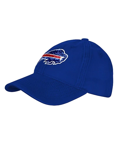 Outerstuff Big Girls Royal Buffalo Bills Gridiron Adjustable Hat
