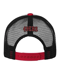 Outerstuff Big Boys and Girls White/Scarlet San Francisco 49ers Essentials Trucker Adjustable Hat