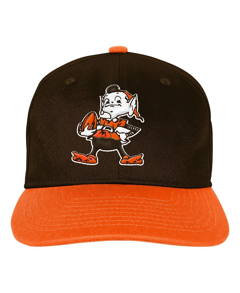 Outerstuff Big Boys and Girls Brown Cleveland Browns True Retro Adjustable Hat