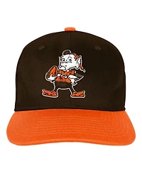 Outerstuff Big Boys and Girls Brown Cleveland Browns True Retro Adjustable Hat