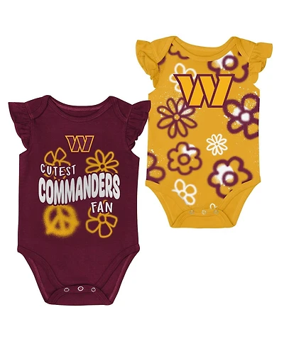 Outerstuff Baby Boys and Girls 2-Piece Washington Commanders The Sunshine Bodysuit Set