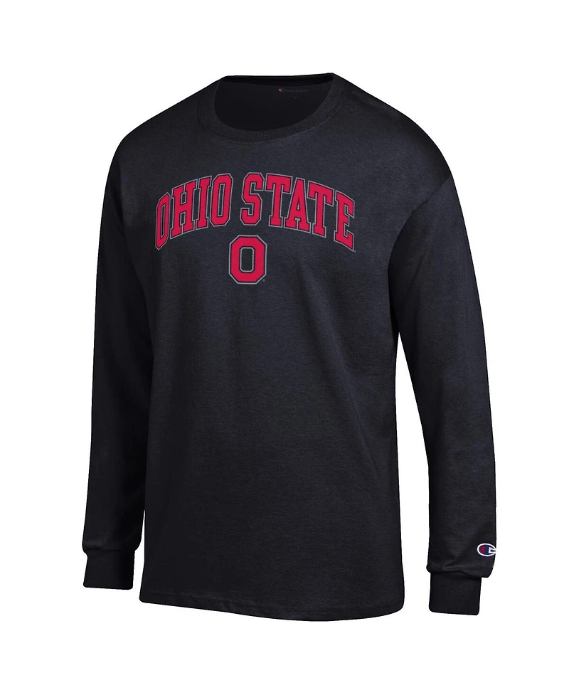 Champion Men's Black Ohio State Buckeyes Arch Over Logo Long Sleeve T-Shirt