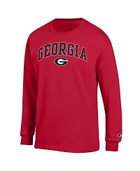 Champion Men's Red Georgia Bulldogs Arch Over Logo Long Sleeve T-Shirt