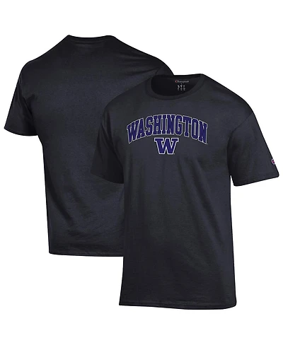 Champion Men's Black Washington Huskies Arched Logo T-Shirt