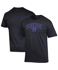 Champion Men's Black Washington Huskies Arched Logo T-Shirt