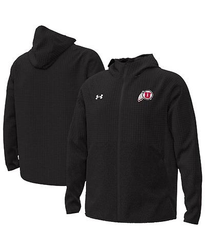 Under Armour Men's Black Utah Utes Unstoppable Raglan Full-Zip Jacket