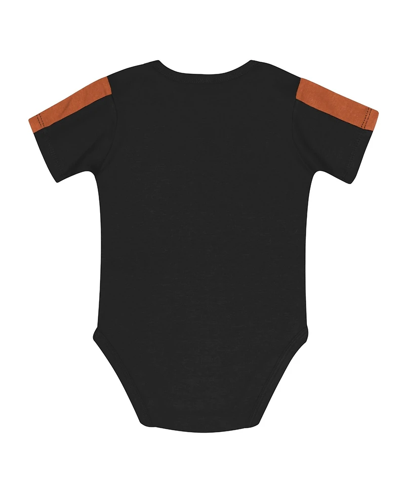 Outerstuff Baby Boys and Girls 3-Piece Orange/Black Texas Longhorns Double Down Creeper Pants Set