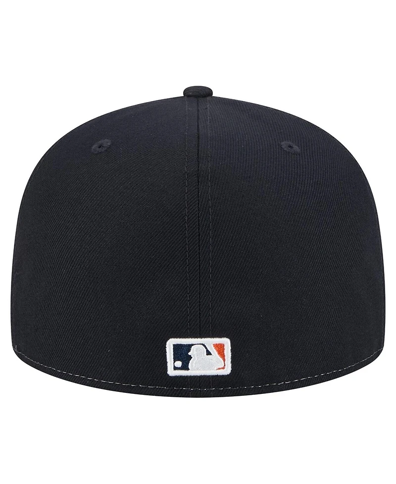 New Era Men's White/Navy Houston Astros Repeat 59FIFTY Fitted Hat