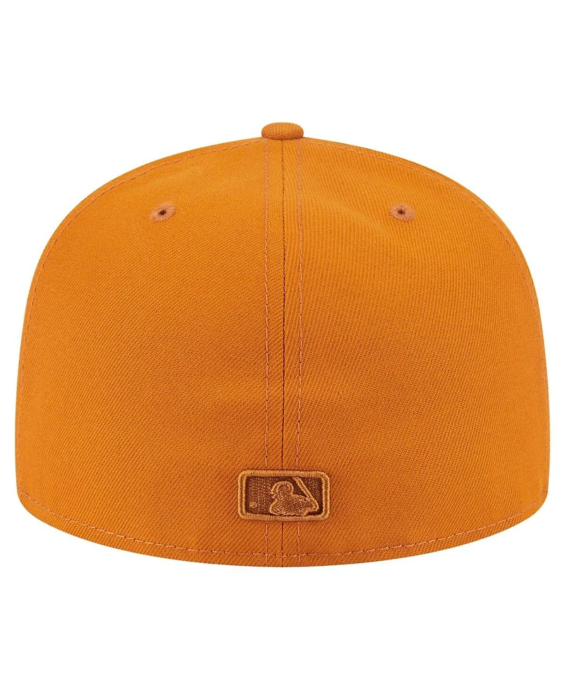 New Era Men's Orange Chicago Cubs Color Pack A-Frame 59FIFTY Fitted Hat