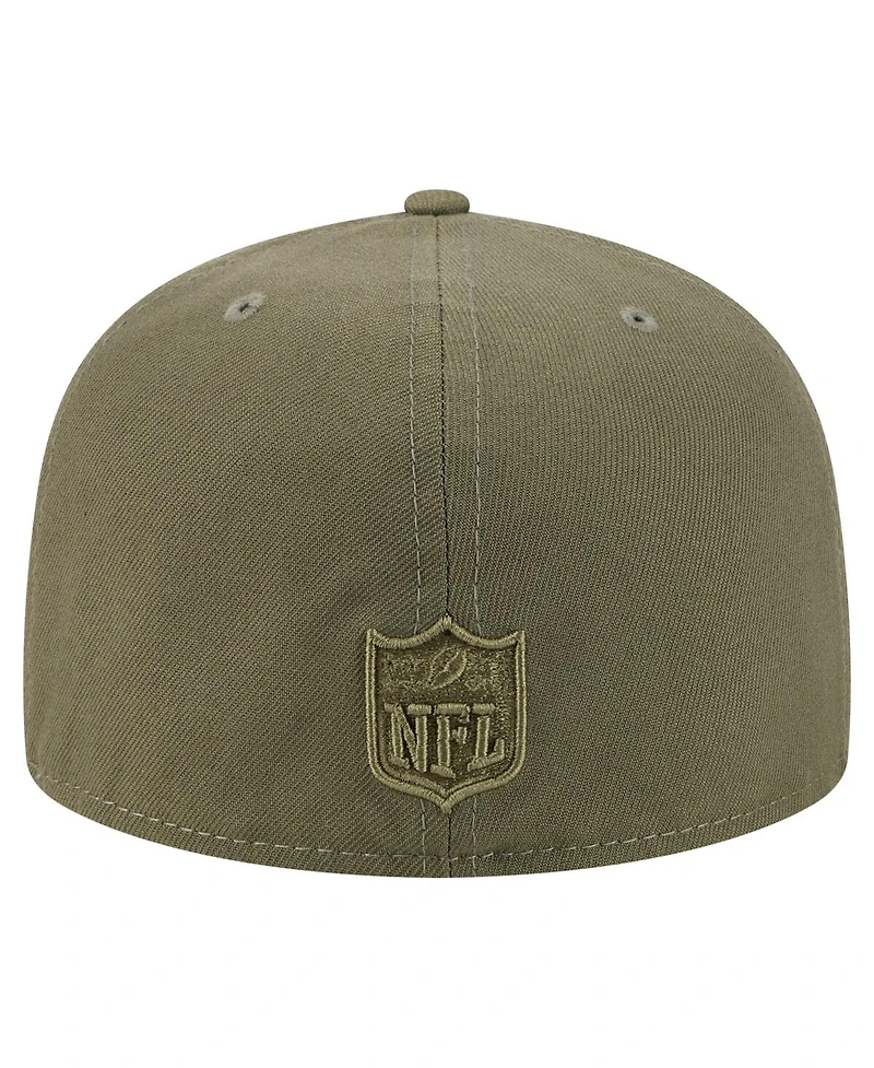 New Era Men's Olive Cincinnati Bengals Color Pack A-Frame 59FIFTY Fitted Hat
