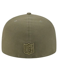 New Era Men's Olive Houston Texans Color Pack A-Frame 59FIFTY Fitted Hat