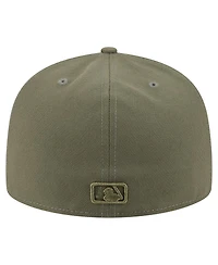 New Era Men's Olive Miami Marlins Color Pack A-Frame 59FIFTY Fitted Hat