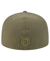 New Era Men's Olive Orleans Saints Color Pack A-Frame 59FIFTY Fitted Hat