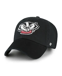 '47 Brand Big Boys and Girls Black Wisconsin Badgers Clean Up Adjustable Hat