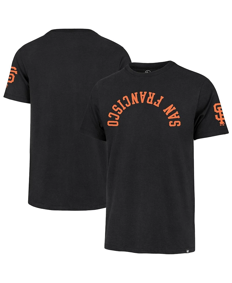 '47 Brand Men's Black San Francisco Giants Upside Down Two-Peat Franklin T-Shirt