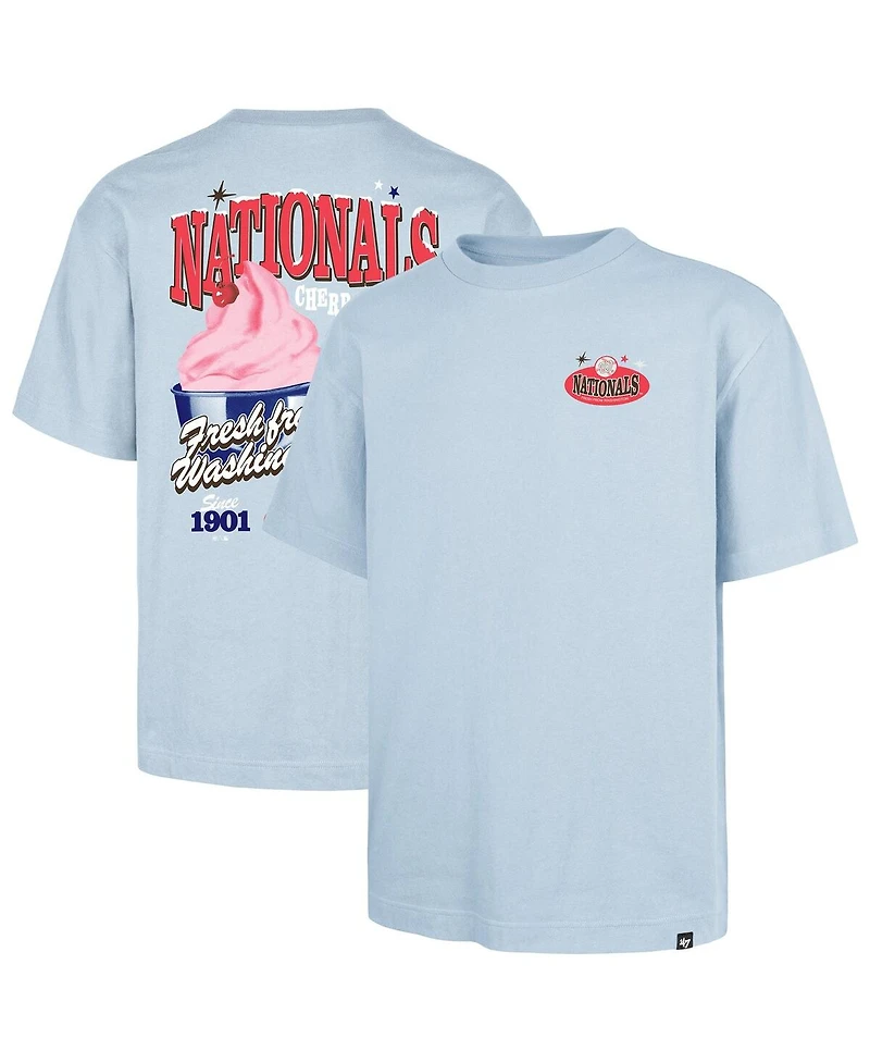 '47 Brand Men's Light Blue Washington Nationals Ice Cream Parlor Foundation T-Shirt