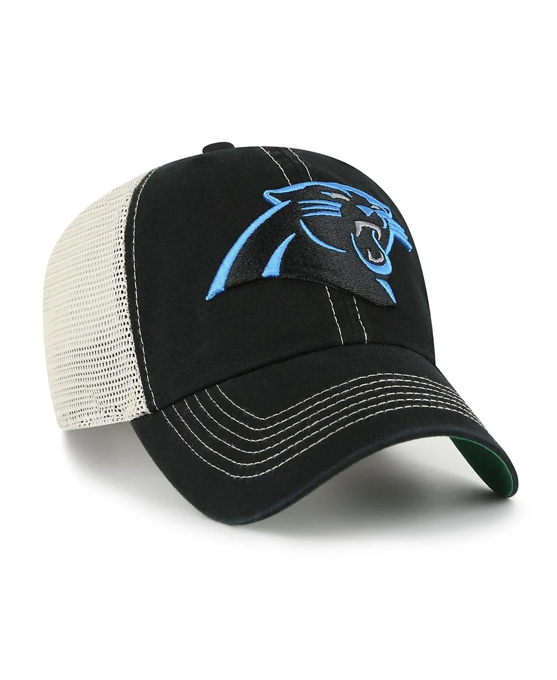 '47 Brand Men's Black/Natural Carolina Panthers Trawler Trucker Clean Up Adjustable Hat