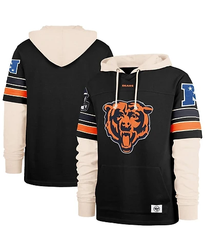 '47 Brand Men's Black Chicago Bears Split Zone Cornerback Duo Hoodie
