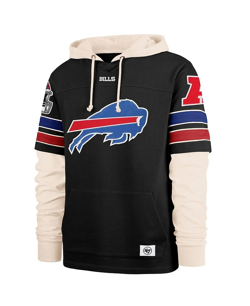 '47 Brand Men's Black Buffalo Bills Split Zone Cornerback Duo Hoodie