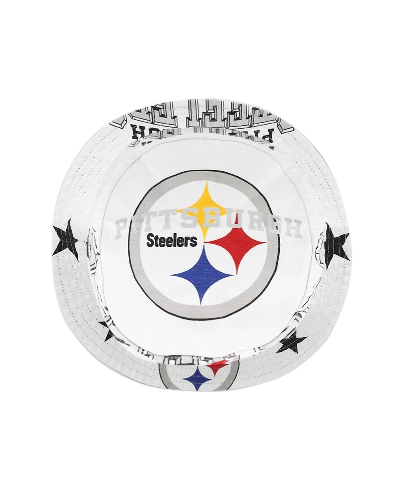'47 Brand Women's White Pittsburgh Steelers Energize Bucket Hat