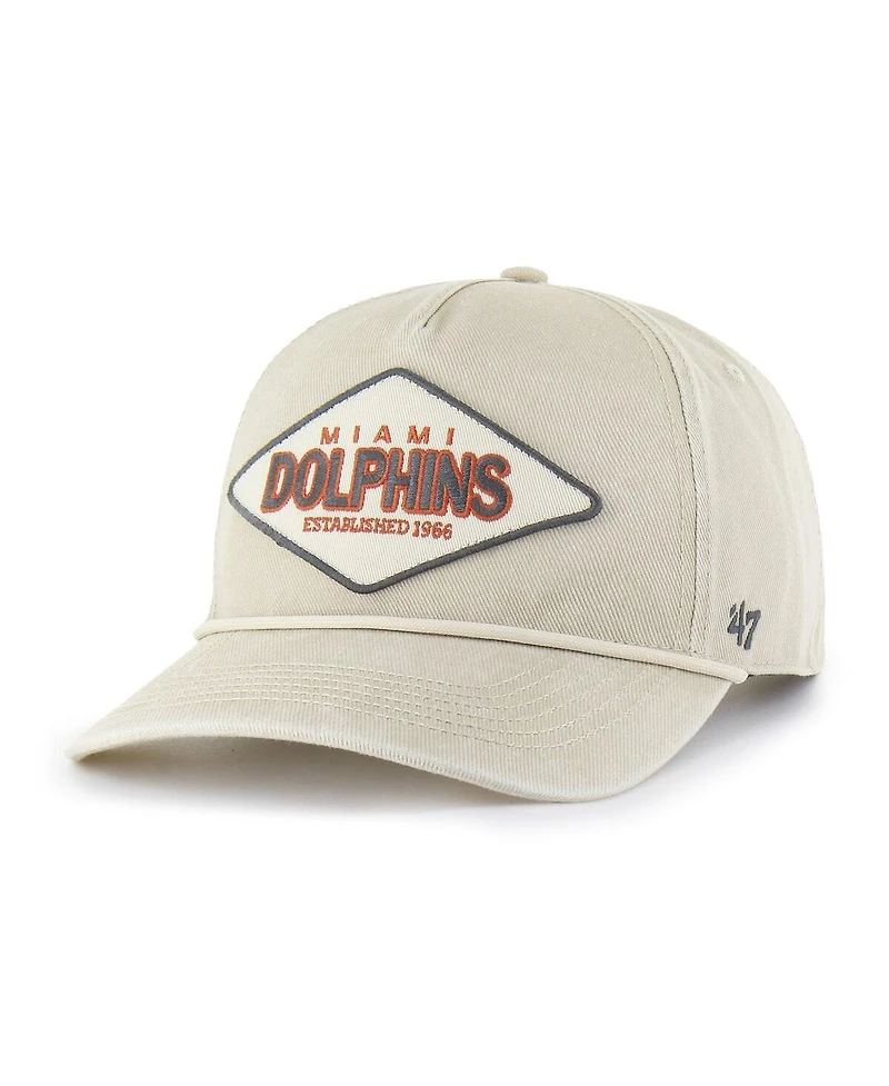 '47 Brand Men's Khaki Miami Dolphins Cairn Hitch Adjustable Hat
