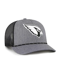 '47 Brand Men's Heather Charcoal Arizona Cardinals Carbon Rope Trucker Adjustable Hat