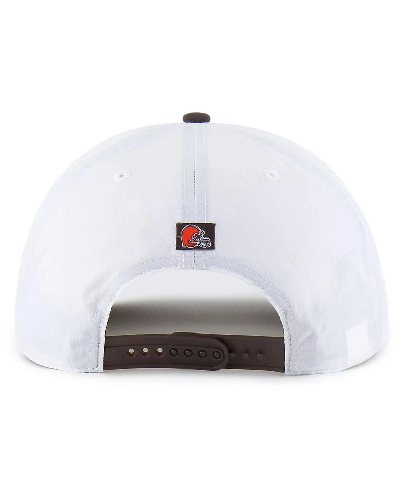 '47 Brand Men's White/Brown Cleveland Browns Suburbia Hitch Two-Tone Adjustable Hat