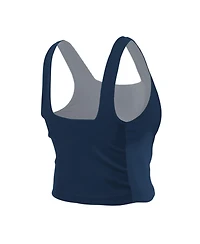 New Era Women's Navy/Gray Dallas Cowboys Reversible Cropped Sport Classics Tank Top